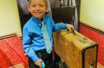 Nathan showing off the old preaching methods