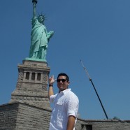 Mario at the Statue of Liberty Island