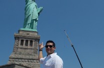 Mario at the Statue of Liberty Island